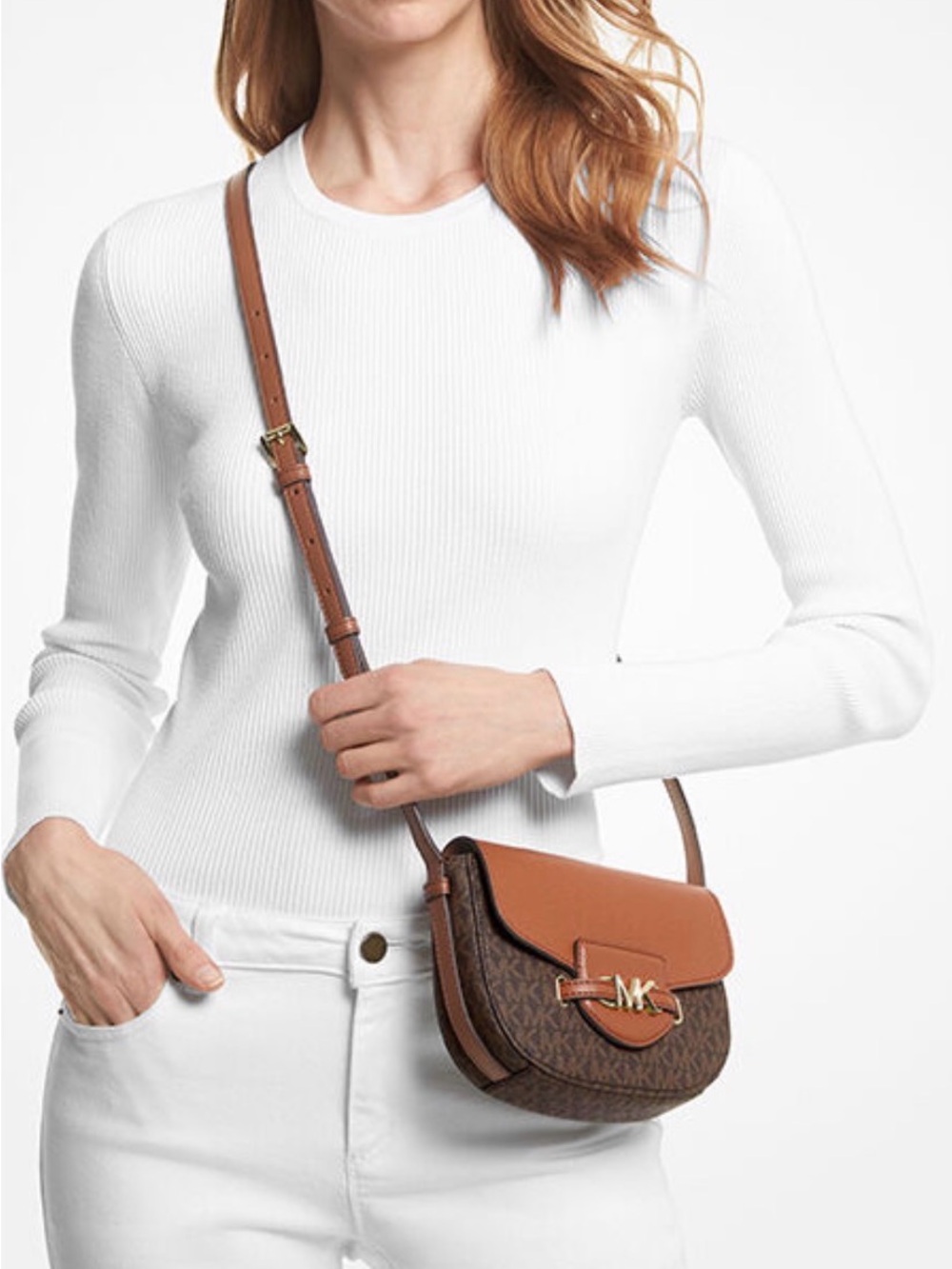 Michael Kors Reed Saddle Crossbody